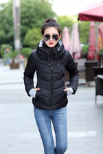 Winter women Cotton slim Outerwear solid   Jacket Plus Size