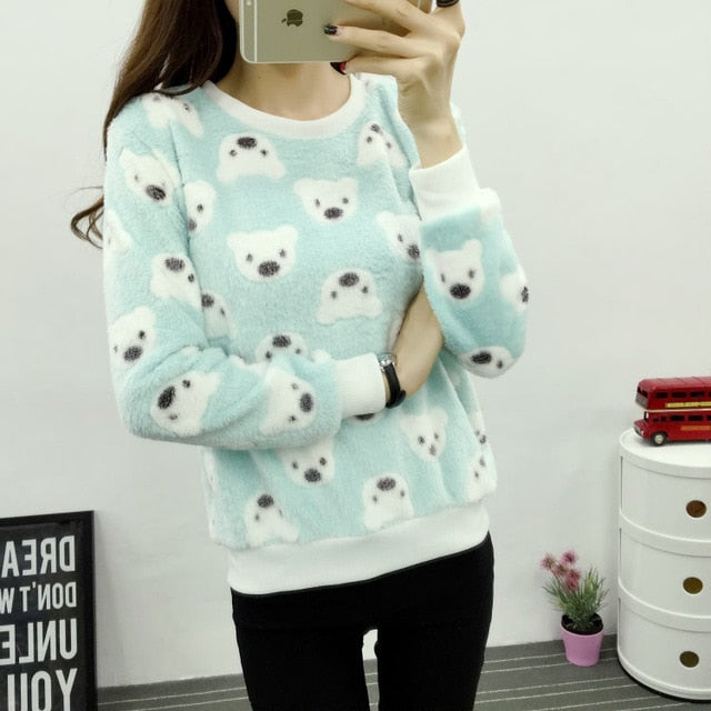 Cute winter panda sweatshirt for Women