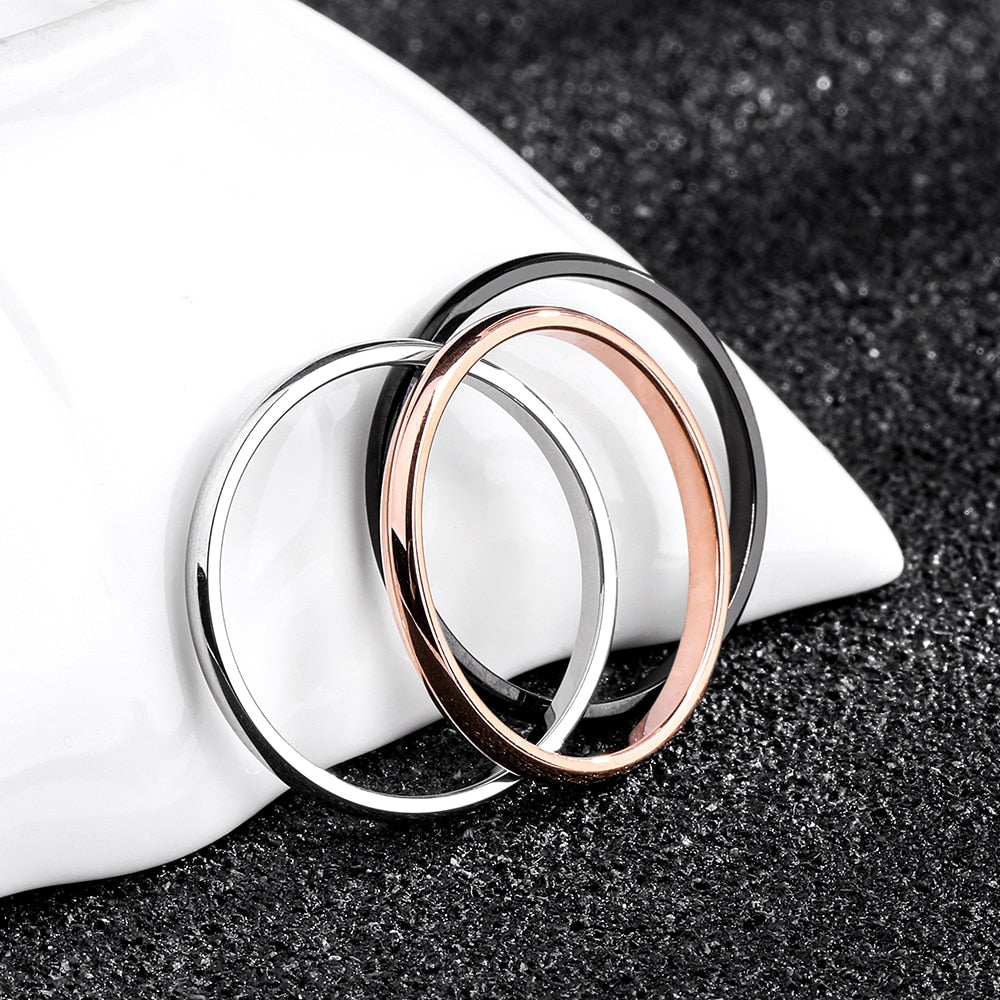 FREE Rose Gold  Steel Anti-allergy Rings for Man or Woman Gift