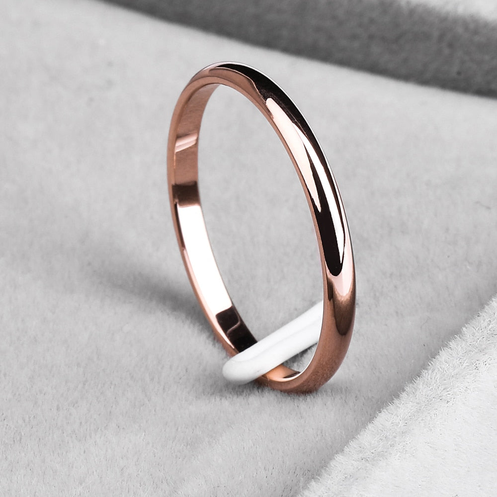 FREE Rose Gold  Steel Anti-allergy Rings for Man or Woman Gift