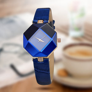 Women Watches  Crystal Leather Quartz