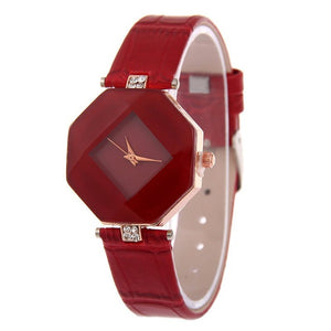 Women Watches  Crystal Leather Quartz