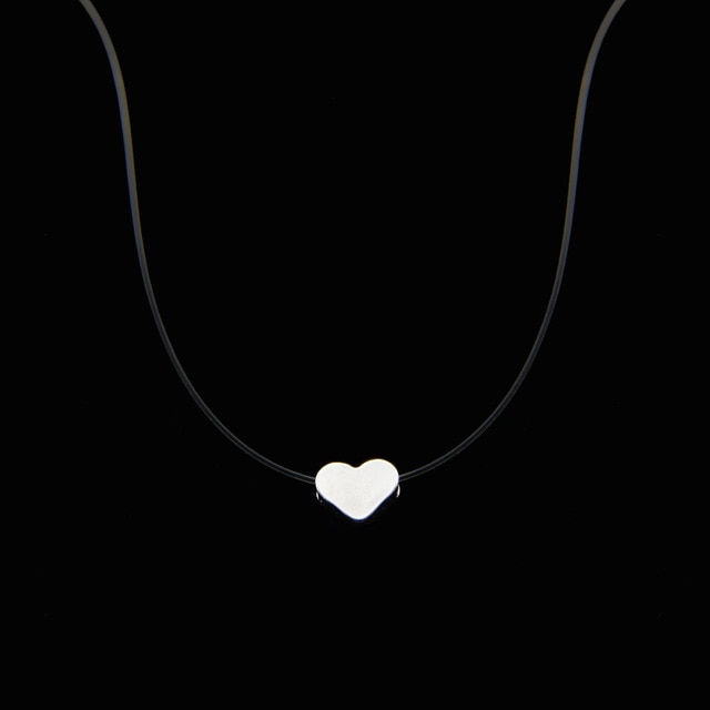 Female Necklace Silver Invisible Chain