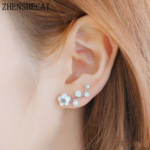 Crystal Flower Earrings For Women