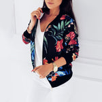 Short Outwear  Floral Women Jacket Printed for Autumn and winter