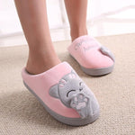 Non-slip Cute  Cat Warm Winter Women  Slippers Shoes for Home