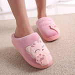 Non-slip Cute  Cat Warm Winter Women  Slippers Shoes for Home