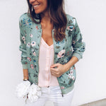 Short Outwear  Floral Women Jacket Printed for Autumn and winter