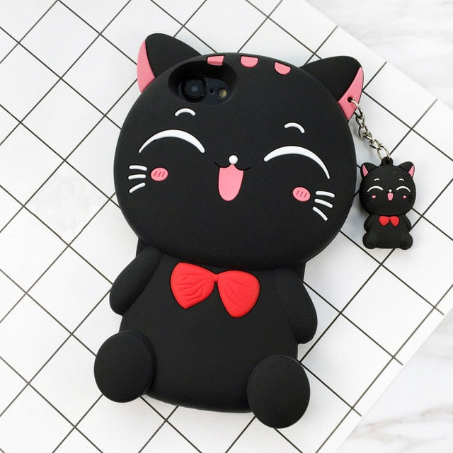 FREE 3D Cartoon Phone Case For iPhone 5S 6 6S 7 8 Plus X