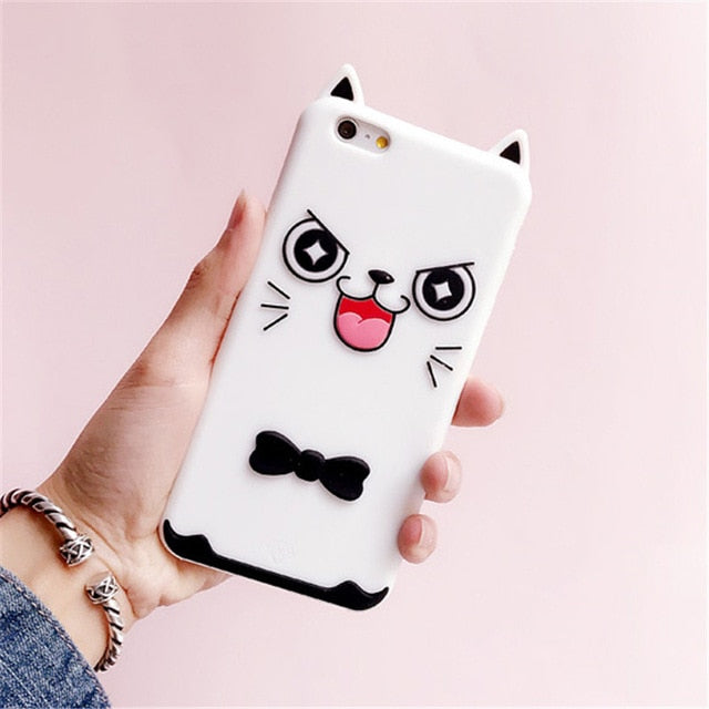 FREE 3D Cartoon Phone Case For iPhone 5S 6 6S 7 8 Plus X