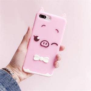 FREE 3D Cartoon Phone Case For iPhone 5S 6 6S 7 8 Plus X