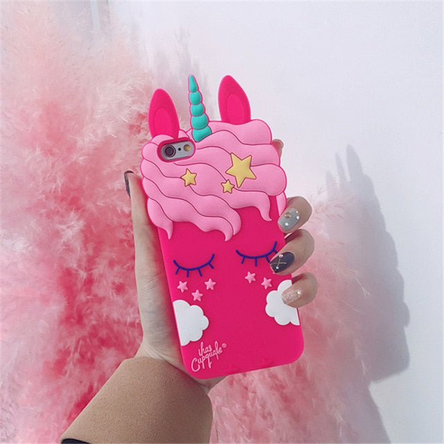 FREE 3D Cartoon Phone Case For iPhone 5S 6 6S 7 8 Plus X