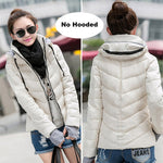 Winter women Cotton slim Outerwear solid   Jacket Plus Size