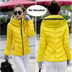 Winter women Cotton slim Outerwear solid   Jacket Plus Size