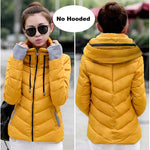 Winter women Cotton slim Outerwear solid   Jacket Plus Size