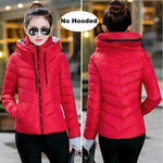 Winter women Cotton slim Outerwear solid   Jacket Plus Size