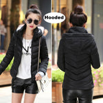 Winter women Cotton slim Outerwear solid   Jacket Plus Size